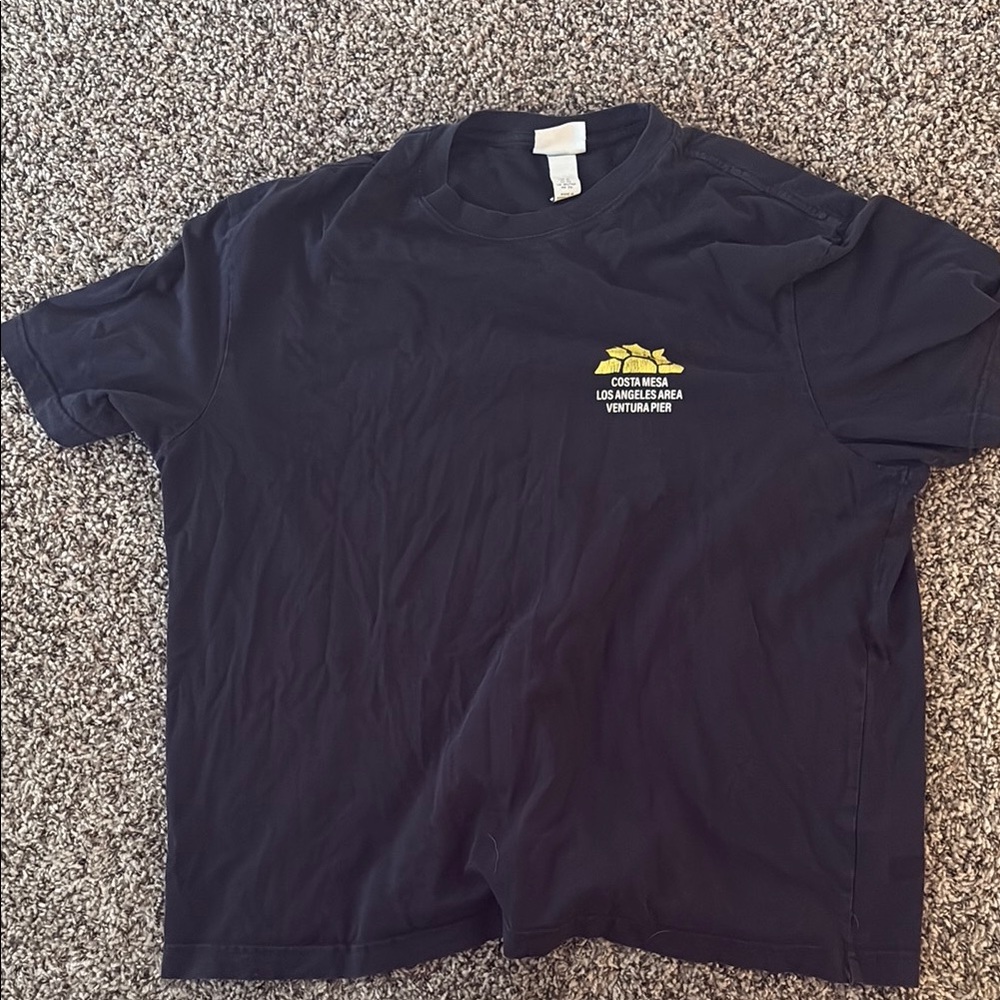 H&M Black Short Sleeve Tee Essential Crew Neck